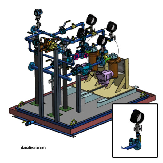 pomp-kamfeshar-Engineered-Ammonia-Pump-Skid پمپ کم فشار، پمپ اسکید برای حمل سیالات و سوخت